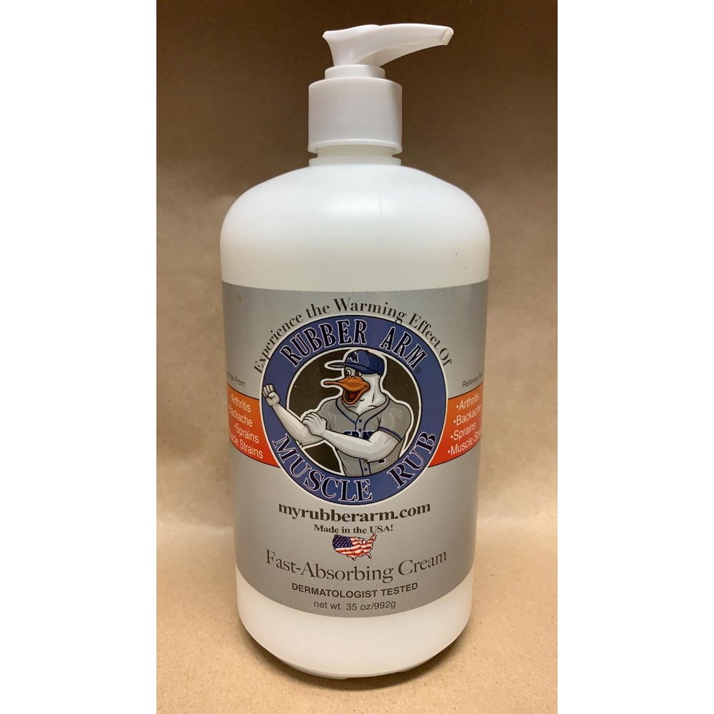 Rubber Arm Muscle Rub, Fast Absorbing Cream, 35 oz