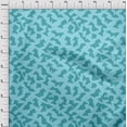thumbnail image 3 of oneOone Velours Bleu Pâle Tissu Abstrait Matière de Robe Tissu Imprimé Tissu au Mètre 58 Pouces de Large, 3 of 5