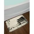 thumbnail image 2 of Japanese Bath Mat, Ink Painting Style Landscape of Far Eastern Country Traditional House and Nature, Non-Slip Plush Mat Bathroom Kitchen Laundry Room Decor, 29.5 X 17.5 Inches, Black Beige, Ambesonne, 2 of 2