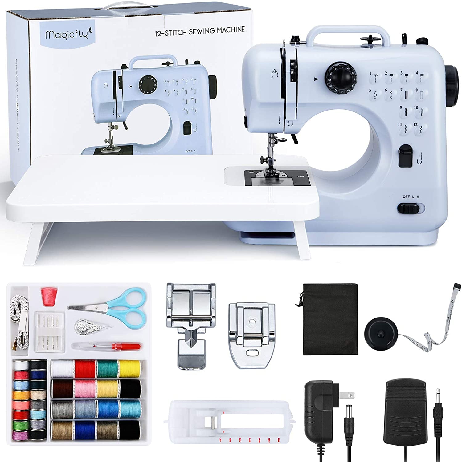 Magicfly Portable Sewing Machine, 12 Builtin Stitches Mini Sewing