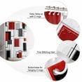 thumbnail image 7 of Shower Curtains Red White Geometric Art Bath Curtain Abstract Cube Line Waterproof Bathroom Shower Curtain Set with Hooks Decoration 72 x 84 Inches, 7 of 7