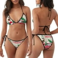 thumbnail image 3 of Disketp Merry Christmas 1 para Bañador de Dos Piezas para Mujer, Bikini Sexy Halter String, Conjunto de Bikini en Triángulo, 3 of 6