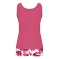 thumbnail image 4 of Staron Women's Tankini Set Floral Printed Swimsuit with Removable Pads Underwire Free Bodysuit High Cut Slimming Bathing Suit for Beach Vacation Pool, S, 4 of 6