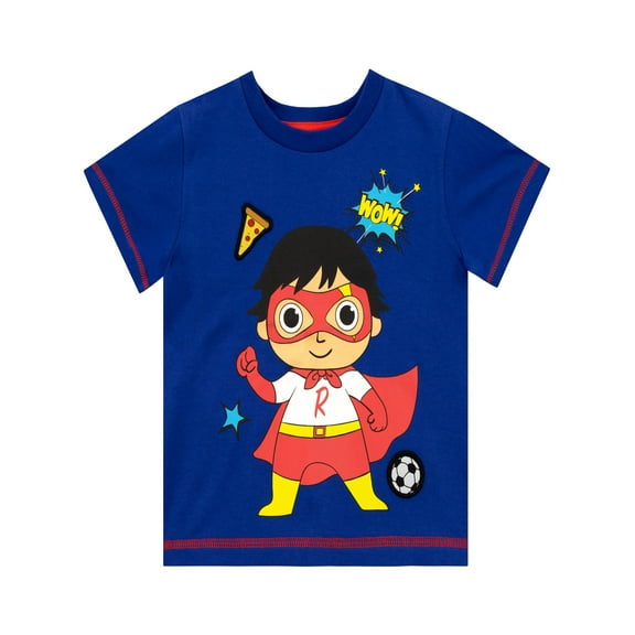 Ryan's World Boys Cape T-Shirt Blue Sizes 18M-7