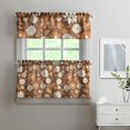 thumbnail image 2 of Boho Country Curtains 24 Inch - 3 Panel Rustic Farmhouse Set with Vintage Blooming Botanicals, Rod Pocket Kitchen Window Drapes, 2 of 6