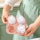 thumbnail image 2 of Yhmxh Molde para cubitos de hielo con forma de rosa, molde de silicona de 5 cm para hacer bolas de hielo, bandeja de hielo con forma de flor 3D con tapas, máquina para hacer bolas de hielo de fácil, 2 of 6