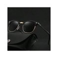 thumbnail image 1 of 1pc Personality Half Frame Polarized Sunglasses For Men & Women, Fashionable Rivet Decoration, Vintage Style, 1 of 5