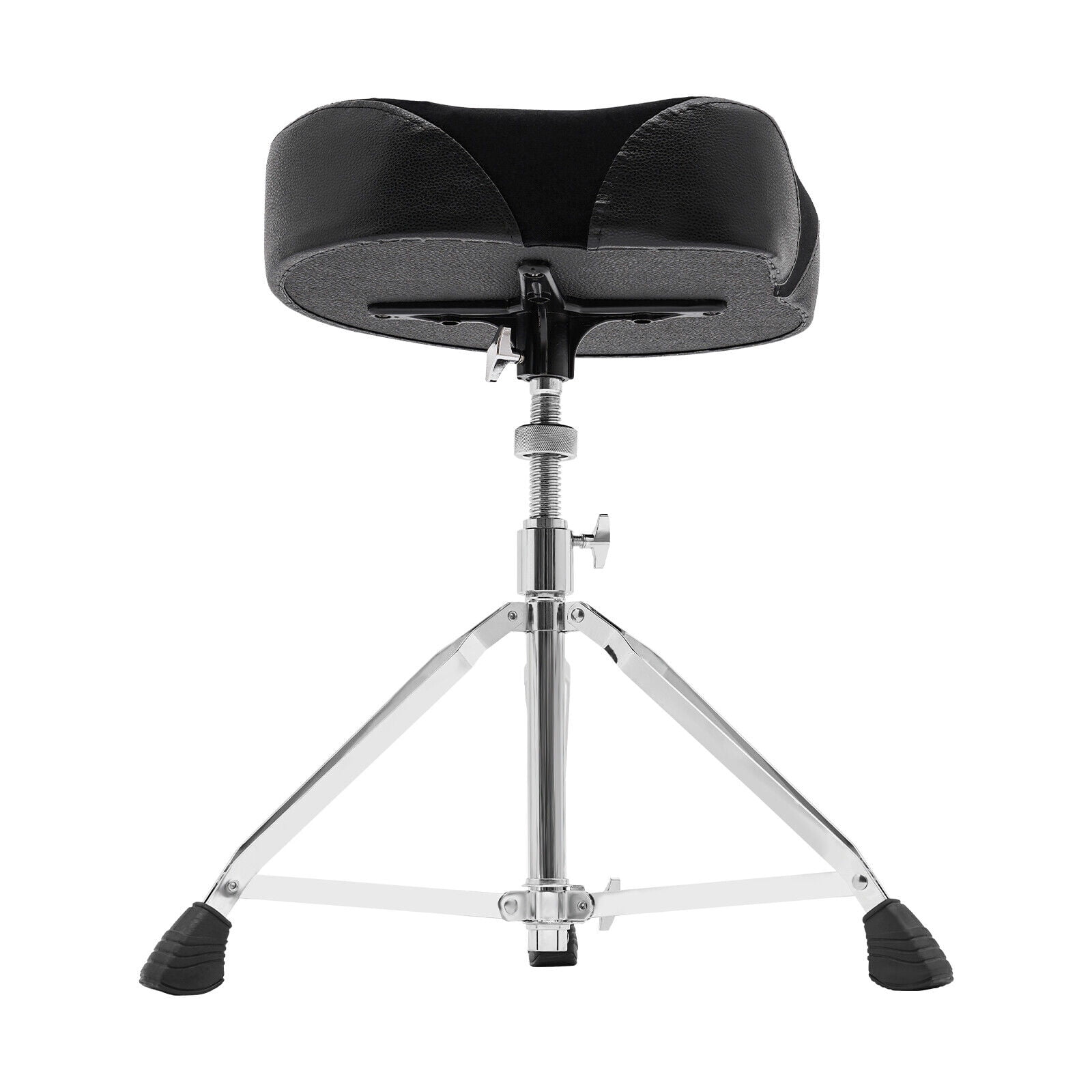 TFCFL Drum Throne Thick Padded Seat Drummers Stool Guitar Chair w/ Height Adjust Black