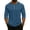 Blue001, variant on 3/4 Sleeve Tops for Men Solid Color Comfort Raglan Henley Shirts Looe Fit Street Shirt 2026 Fall Top Green 3XL