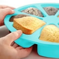 thumbnail image 5 of ZZkhGO 8 Hole Silicone Cake Mold, Food Grade Baking Cupcake Pan, Non Stick Reusable Muffin Tray for Oven, Microwave, 5 of 7