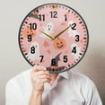 thumbnail image 6 of Yayeee Wall Clock Battery Operated 11.9" Silent Non-Ticking for Living Room, Cute Pink Halloween, 6 of 8