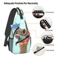 thumbnail image 3 of Fashion Llama With Cool Glasses Sling Bag Crossbody Chest Backpack For Women Men Casual Adjustable Shoulder Daypack For Hiking Travel, 3 of 6