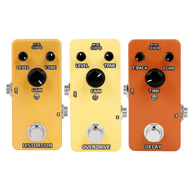 Ruzhgo Reverb Guitar Effect Pedal Compressor Booster Effector Portable Distortion Overdrive Delay Fully Guitars Parts Accessories Pedal Power Supply Type 2