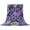 DarkViolet, variant on Purple Green Flowers Throw Blanket for Couch, Soft Lightweight Flannel Fleece Blanket, Watercolor Vintage Botanical Microfiber Plush All Season Decorative Blankets Gifts for Sofa Office Lap 30"x40"