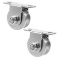 thumbnail image 6 of WHAMVOX 2 Pcs Wall Mount Pulley Wheel Stainless Steel Cable Pulley for Pulley System Sliding Door Pulley Sliding Door Wheel Practical Groove Caster, 6 of 7