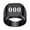 Black 000, variant on 18mm Wide Square Stainless Steel Ring for Men Lucky Number 000-999 Flat Top Band Vintage Chunky Signet Finger Ring Gold 000 Size 10