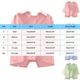 thumbnail image 3 of Ovbmpzd Short Sleeve Womens Tops Trendy Blue Cropped Collared Solid Button down Shirts Women Blouse XXL, 3 of 4