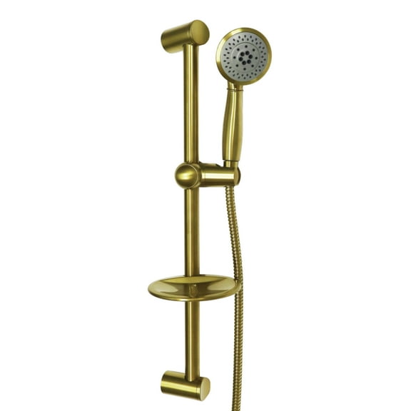 Kingston Brass KX2527SBB Vilbosch 5-Function Hand Shower with Slide Bar Kit, Brushed Brass