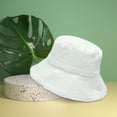 thumbnail image 4 of Sombrero de cubo para mujer jinwen con protección solar gorra de pescador de verano blanco, 4 of 6