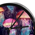 thumbnail image 4 of Jellyfish Modern Wall Clock, 9.8 Inches, Silent Non-Ticking Round Digital Clock, Battery Operated, Easy to Read Clock for Bedroom Living Room, 4 of 6