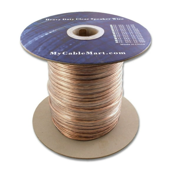 My Cable Mart 500ft Speaker Wire, 16AWG Copper Enhanced Loud Oxygen Free