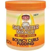 African Pride Shea Butter Miracle Moisture Intense Bouncy Curls Pudding 15 oz (Pack of 4)