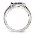 thumbnail image 2 of Chisel Stainless Steel Polished and Textured Enameled Eagle Ring, 2 of 7