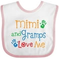 thumbnail image 3 of Inktastic Mimi and Gramps Love Me Boys or Girls Baby Bib, 3 of 4