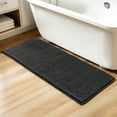 thumbnail image 3 of Subrtex Luxury Chenille Bathroom Rug Extra Soft and Absorbent Shaggy Rugs (Navy,24"*60"), 3 of 8