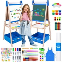 Joyooss Kids Art Easel Adjustable Wooden Double-Sided with Paper Roll Joyooss 122 BLUE