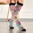 thumbnail image 5 of FREEAMG Mandala Compression Socks Women Men Long Stocking (20-30mmHg) Travel Knee High Stockings for Athletic Sports,Running,Cycling,Nursing, 5 of 7