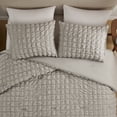 thumbnail image 6 of Mainstays King Comforter Set, All-Season, 3-Piece, Grey Puffy Seersucker, 6 of 10