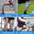 thumbnail image 5 of Manchon de Compression pour Genou avec Coussinets en Gel pour Rotule et Sangles, Protecteur de Genou pour Course, 5 of 5