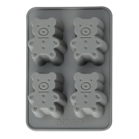 

Creative Silicone Moulds Bear Silicone Cake Mould 4 Holes Cartoon Biscuit Baking