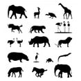 thumbnail image 2 of African Animals Wall Decal by Wallmonkeys Peel and Stick Graphic (18 in H x 16 in W) WM349980, 2 of 4