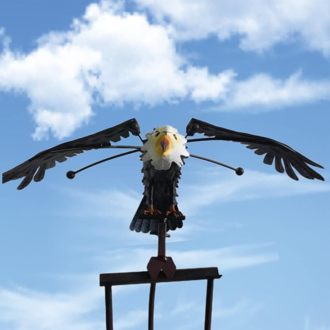 Metal Bald Eagle Garden Ornament Rustic Farmhouse Decor for Your Yard