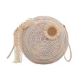 thumbnail image 2 of Bolso bandolera tejido a mano, portátil, decorativo, ligero, moderno, artesanal. Beige, 2 of 9