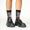 thumbnail image 4 of Fuzoiu Oil Painting Tribal Wolf Print Kids Socks For Boys Girls,Grip Crew Socks with Non Slip,Lightweight Stretch Crew Socks,Toddlers Crew Boot Socks, 4 of 5