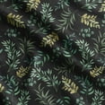 thumbnail image 1 of Soimoi Leaves Print,Cotton Poplin, Sewing Fabric Sold by The Yard 42 Inch Wide,Sewing Craft Quilting/Quilt Making Fabric, Green & Black, 1 of 5