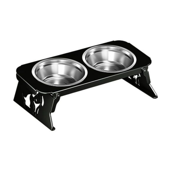 Comederos elevados para perros con base elevada para gatos, perros pequeños y medianos, cachorros. Negro