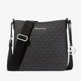 thumbnail image 4 of Michael Kors Jet Set Travel Small Shoulder Messenger Crossbody Bag (Black Signature/Silver Tone), 4 of 8