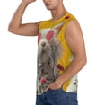 thumbnail image 3 of Honeii Floral Sunglasses Cat Art Print Men's Sleeveless Muscle Shirts, Breathable & Quick-Dry Gym Shirt, Athletic Tank Top for Running, Fitness, and Outdoor Activities-Small, 3 of 7