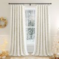 thumbnail image 1 of Cortinas Beauoop de terciopelo navideño, 213 x 213 cm, 2 paneles, color dorado, 1 of 9