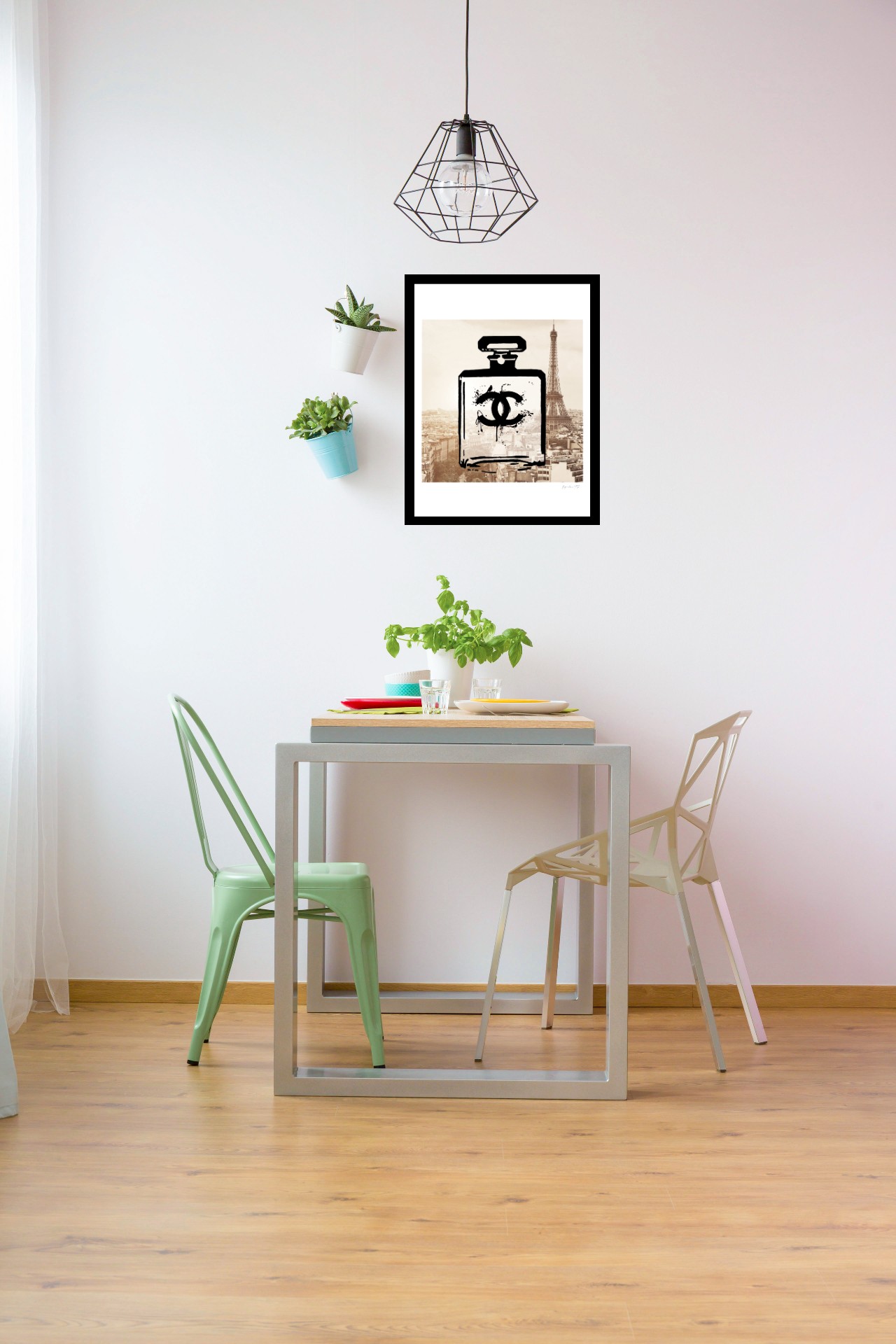 Venice Beach Collection's Fashion Perfume Bottle over Paris 14x18 Framed Print
