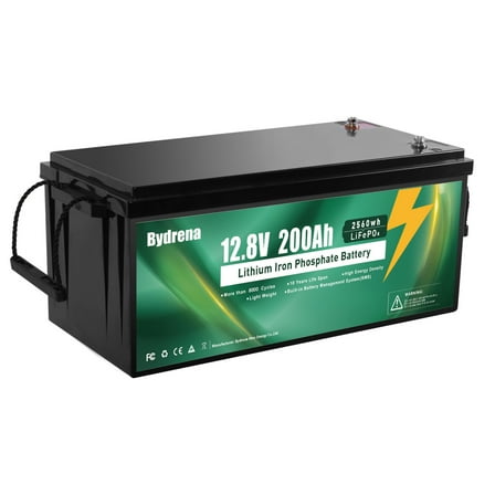 12V 200Ah LiFePO4 Battery Lithium Iron Phosphate 12V Battery for Trolling Motors Yacht Marine Boat RV Home Energy