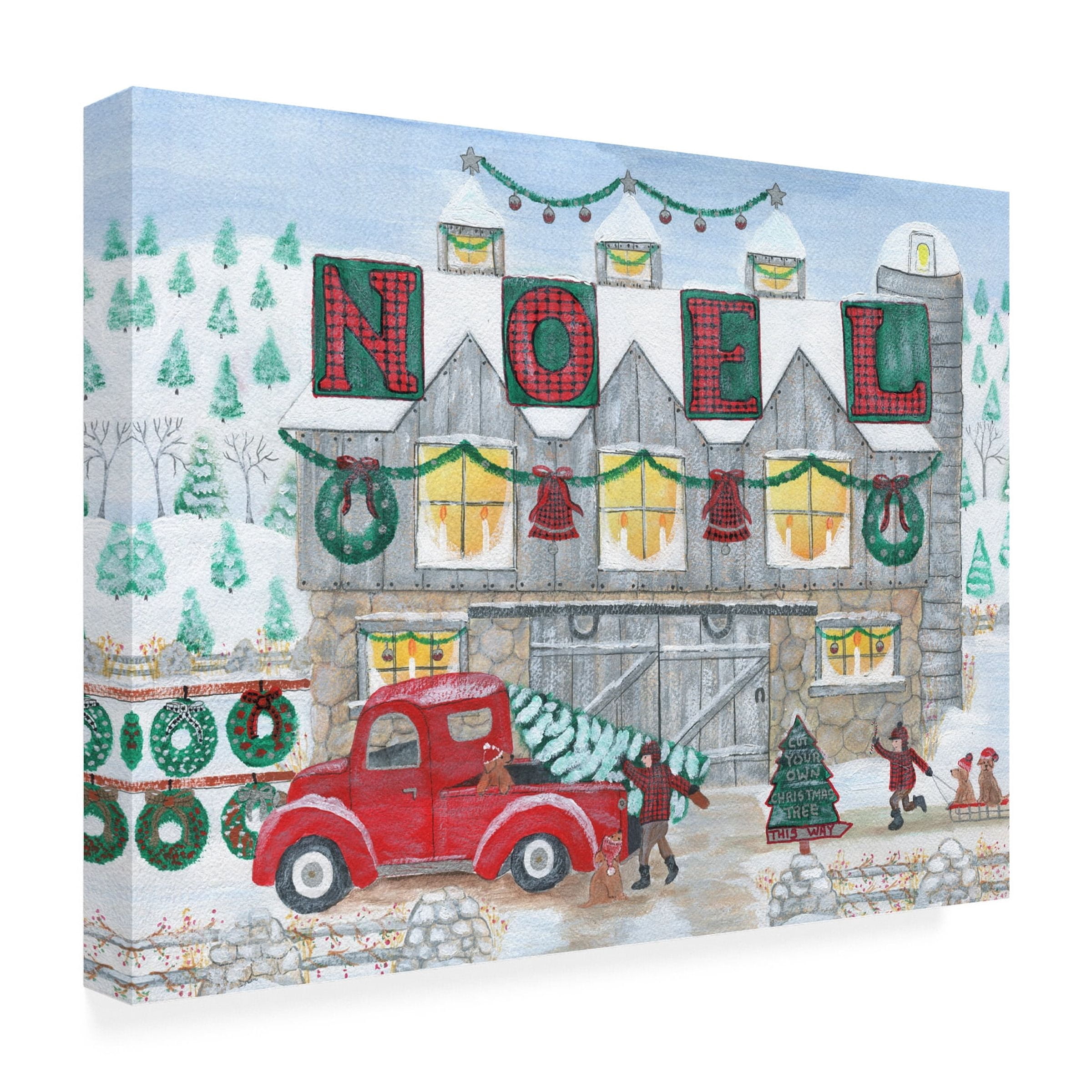 Cheryl Bartley 'Noel Christmas Tree Farm' Canvas Art