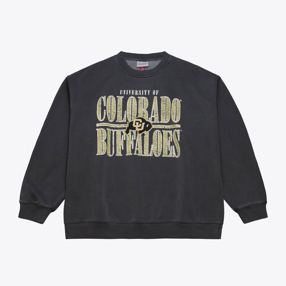 Men's Mitchell & Ness Charcoal Colorado Buffaloes Downtown Fleece Sweatshirt