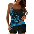 thumbnail image 5 of UTSJKR Tankini Swimsuits for Women 2 Piece Tummy Control Bathing Suits Swim Tank Top with Shorts Athletic Swimwear Multicolor S, 5 of 8