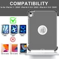 thumbnail image 2 of Petocase For iPad Air 11 Inch Case M2(2024),iPad Air 6th/5th/4th Gen Case (2024/2022/2020), Foldable Stand Heavy Duty Shockproof Protective iPad Case,Gray/White, 2 of 7