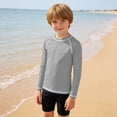 thumbnail image 6 of hengsof Boys Gradient Long Sleeve Sun Protection Swimsuit, Kids Fashion Crew Neck Quick Dry Swimwear for Beach Surf, 6 of 8
